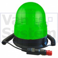 Magnetic Mount Multifunction Green LED Beacon - 12/24V