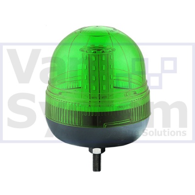 Single Bolt Multifunction Green LED Beacon - 12/24V